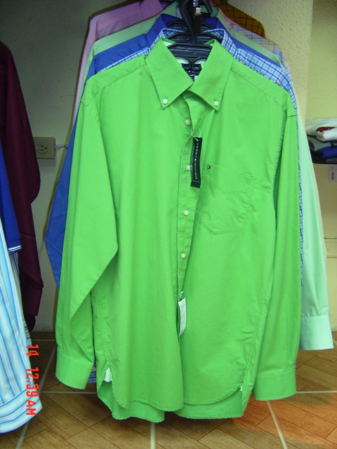 Fluourescent green dress shirt